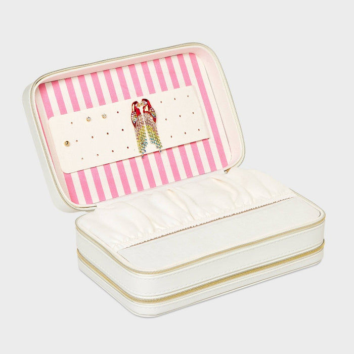 Layered Case Jewelry Organizer - A New Day Cream/Striped
