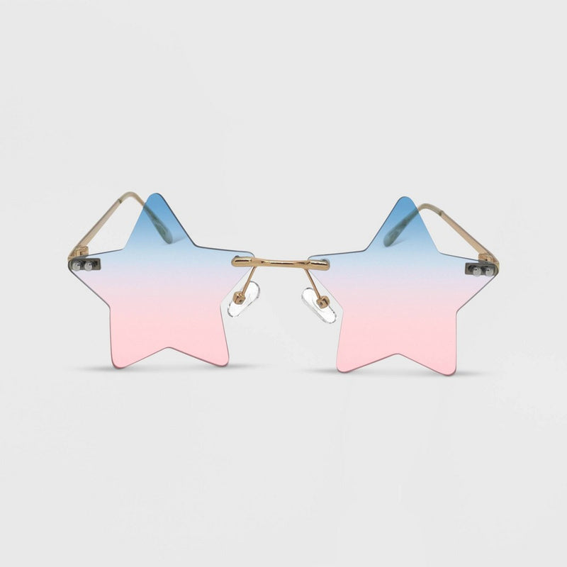 Women's Rimless Novelty Two-Tone Star Sunglasses - Wild Fable Gold