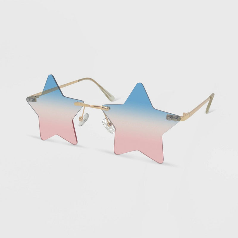 Women's Rimless Novelty Two-Tone Star Sunglasses - Wild Fable Gold