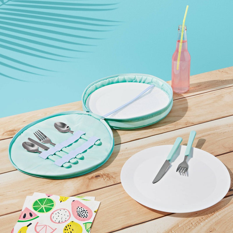 Set of 2 Packable Picnic Bags Striped - Sun Squad