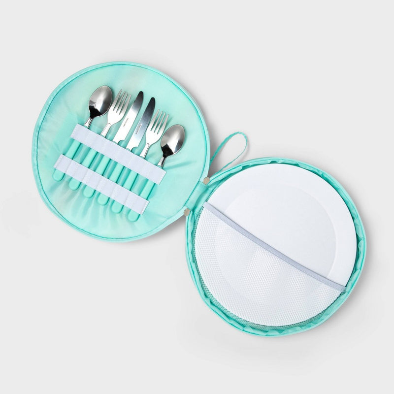 Set of 2 Packable Picnic Bags Striped - Sun Squad