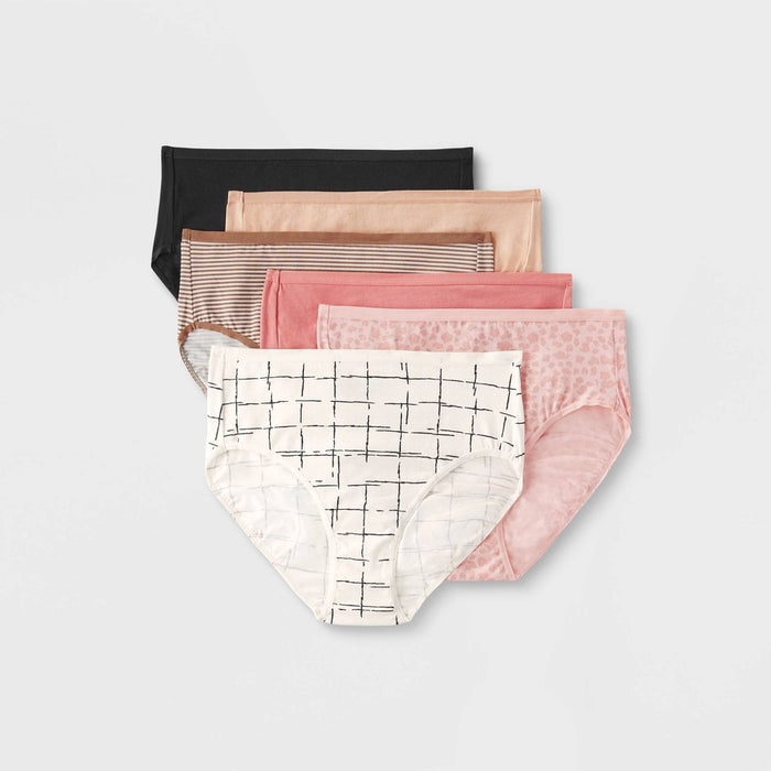 Women's 6pc Briefs - Auden Multi M