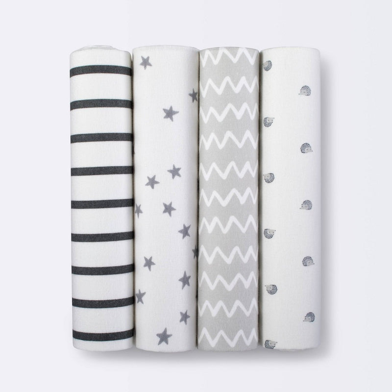 Flannel Baby Blankets Hedgehog 4pk - Cloud Island