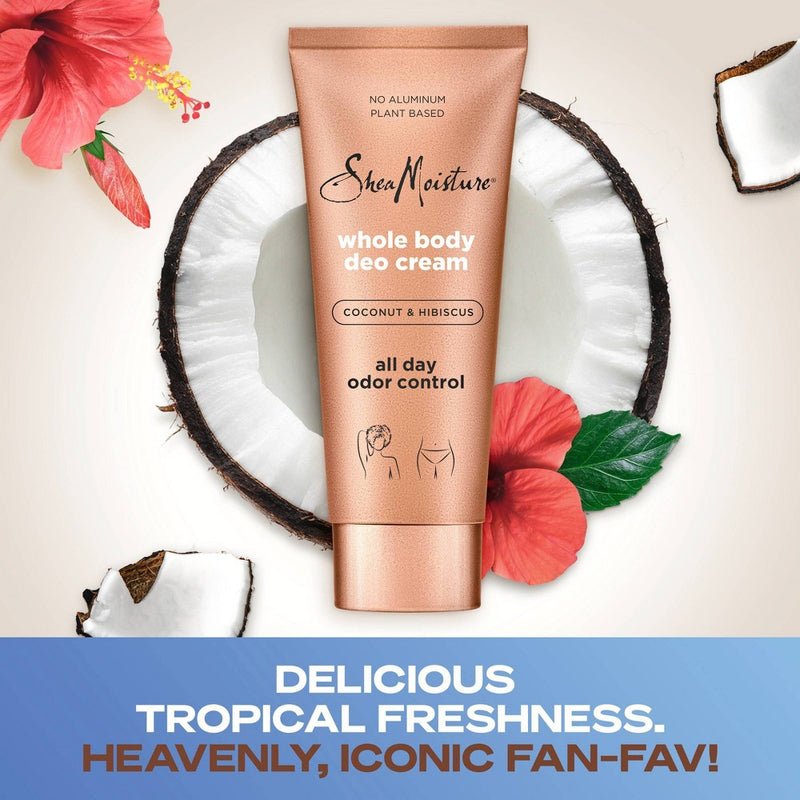 SheaMoisture Coconut & Hibiscus Whole Body Deodorant Cream - 2.5oz