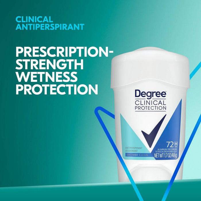 Degree Clinical Protection Shower Clean Antiperspirant & Deodorant Stick - 1.7oz