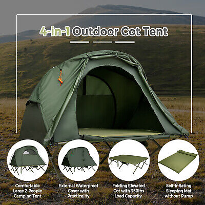 2-Person Camping Cot Tent 4-in-1 Folding Tent Bed W/ Waterproof External Cover (LOCAL PICKUP ONLY)