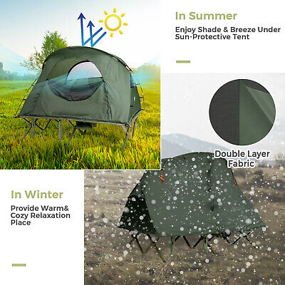 2-Person Camping Cot Tent 4-in-1 Folding Tent Bed W/ Waterproof External Cover (LOCAL PICKUP ONLY)