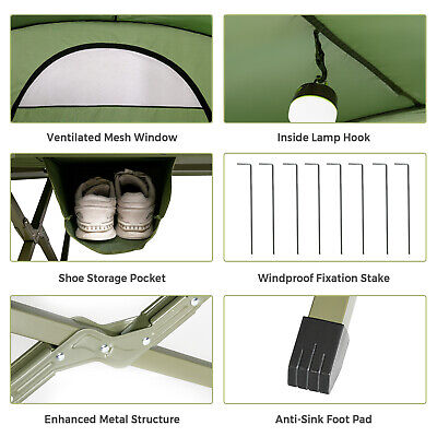 2-Person Camping Cot Tent 4-in-1 Folding Tent Bed W/ Waterproof External Cover (LOCAL PICKUP ONLY)