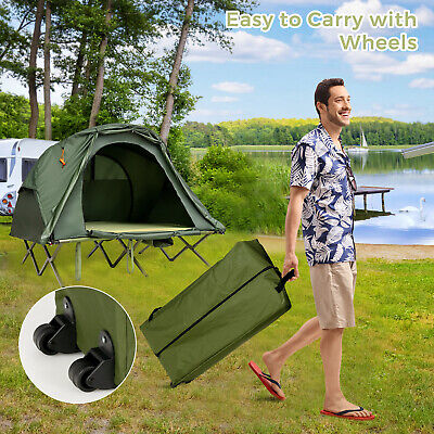 2-Person Camping Cot Tent 4-in-1 Folding Tent Bed W/ Waterproof External Cover (LOCAL PICKUP ONLY)