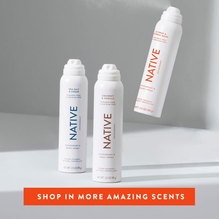 Native Deodorant & Body Spray - Citrus & Herbal Musk - Aluminum Free - 3.5oz