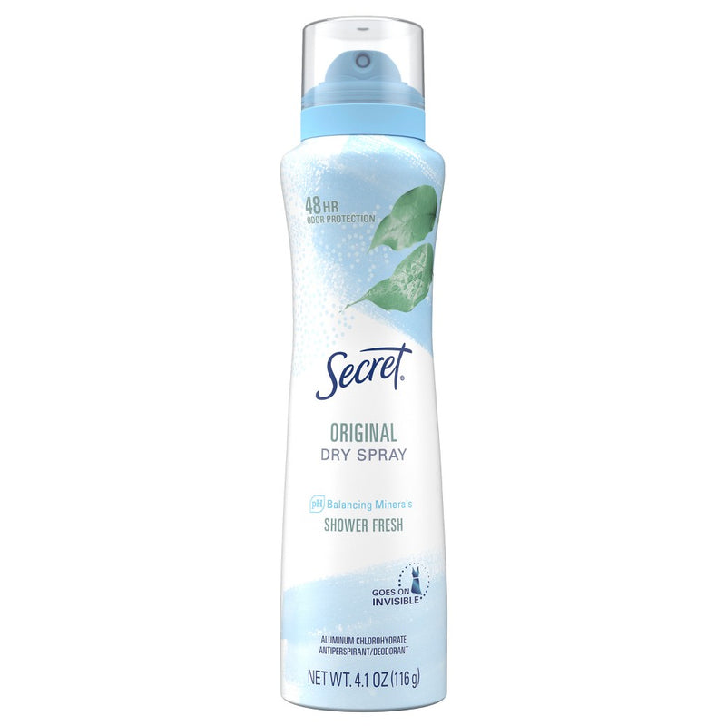 Secret Dry Spray Antiperspirant and Deodorant for Women - Shower Fresh - 4.1oz