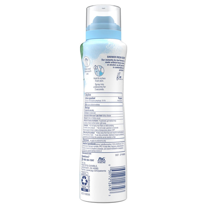 Secret Dry Spray Antiperspirant and Deodorant for Women - Shower Fresh - 4.1oz