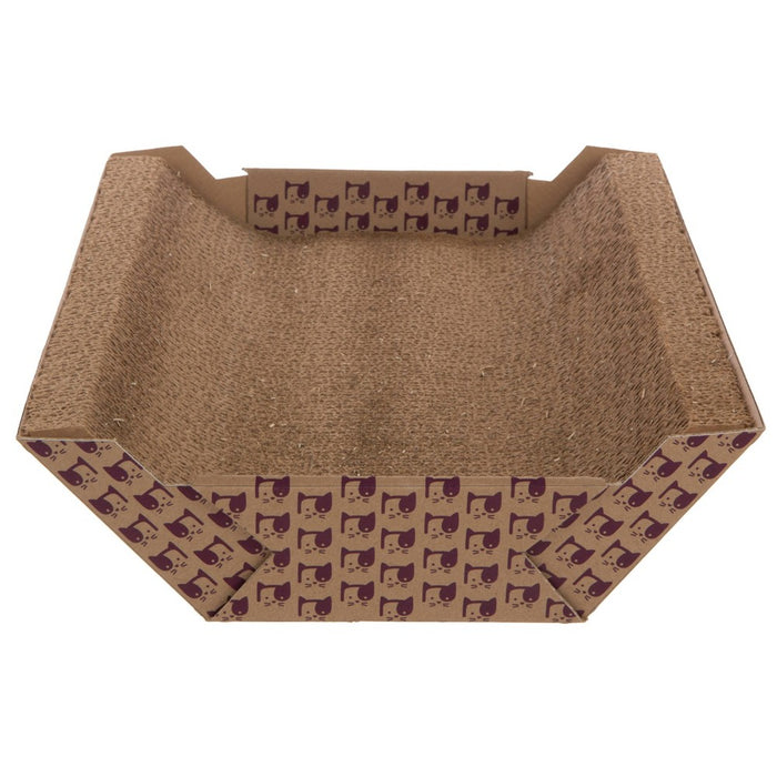 SmartyKat Super Scratcher Chaise Catnip Infused Corrugate Cat Scratcher and Bed