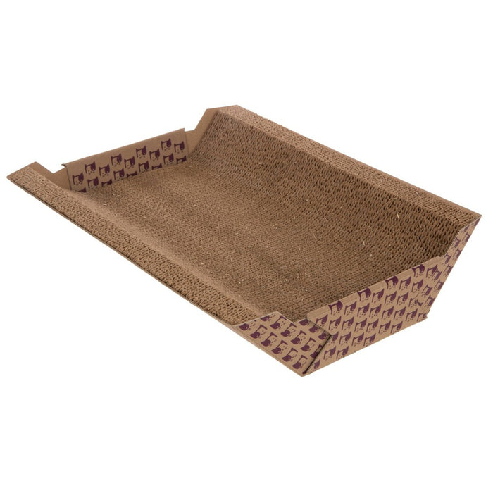 SmartyKat Super Scratcher Chaise Catnip Infused Corrugate Cat Scratcher and Bed