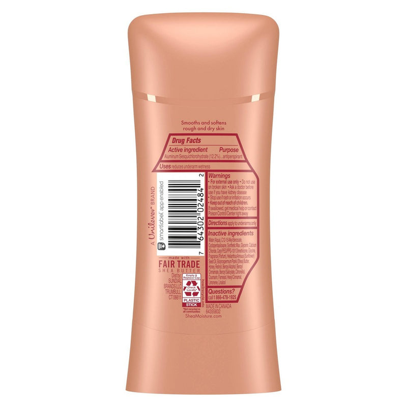 SheaMoisture Smoothing Antiperspirant Deodorant Stick with Manuka Honey & Retinol - 2.6oz