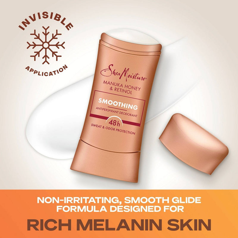 SheaMoisture Smoothing Antiperspirant Deodorant Stick with Manuka Honey & Retinol - 2.6oz