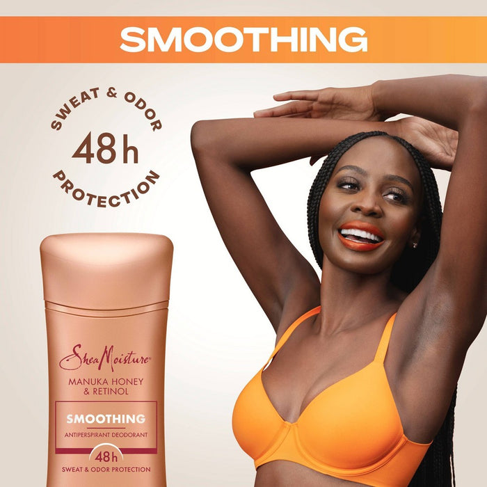 SheaMoisture Smoothing Antiperspirant Deodorant Stick with Manuka Honey & Retinol - 2.6oz
