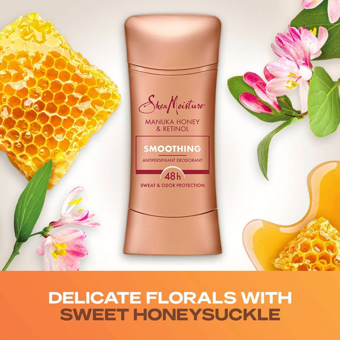 SheaMoisture Smoothing Antiperspirant Deodorant Stick with Manuka Honey & Retinol - 2.6oz