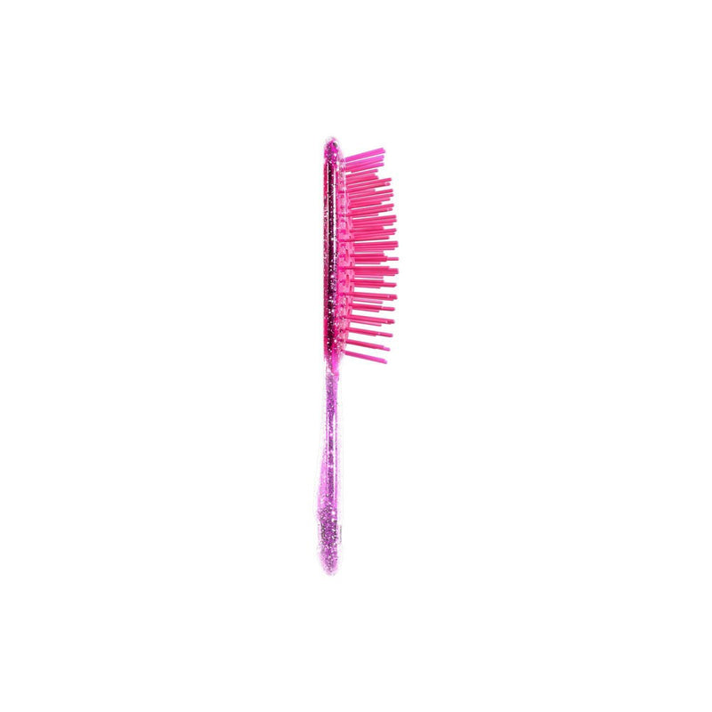 UNbrush Mini Glitter Detangling Hair Brush - Rose Quartz Pink