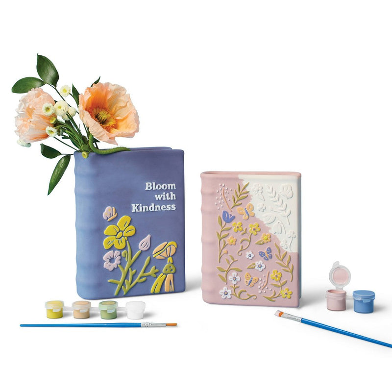Paint-Your-Own Ceramic Book Vase White- Mondo Llama