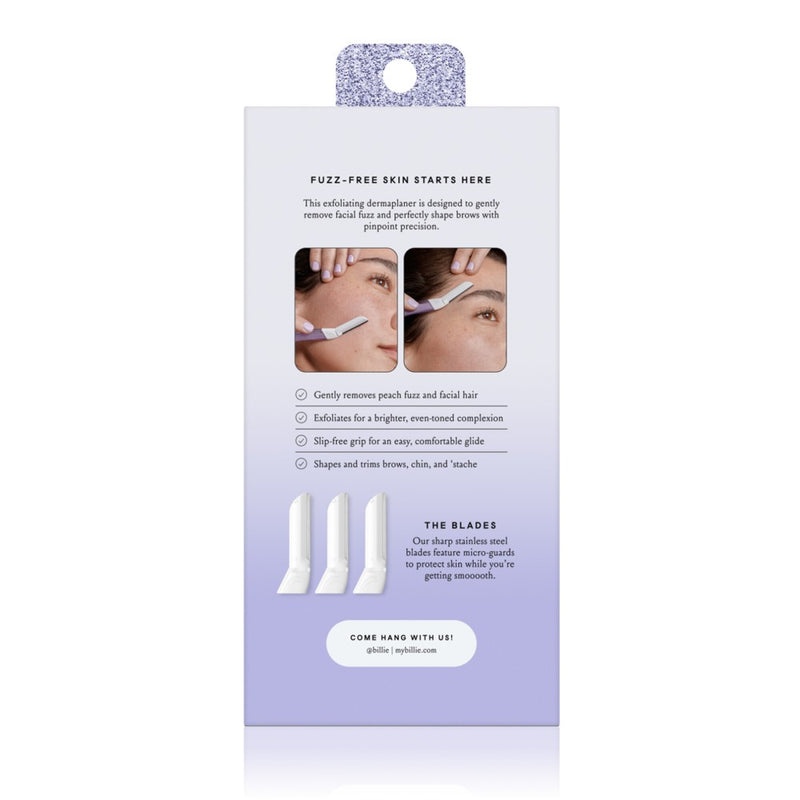 Billie Sparkle Dermaplaning Starter Kit - Reusable Handle + 3 Refill Blades