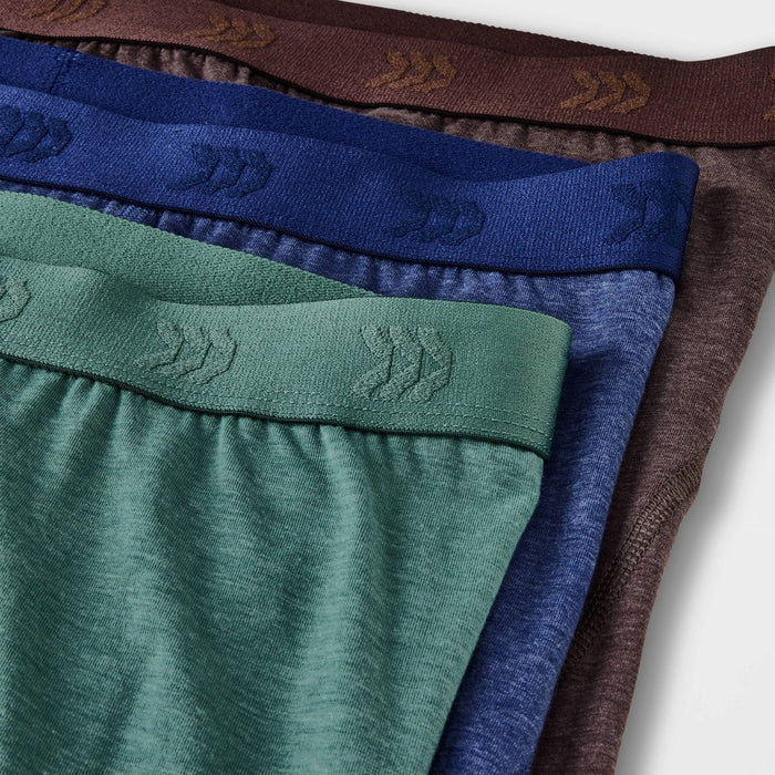Men's All Day Active Boxer Briefs 3pk - All In Motion Green/Blue/Brown M