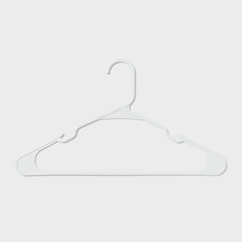 50pk Plastic Hangers White - Room Essentials