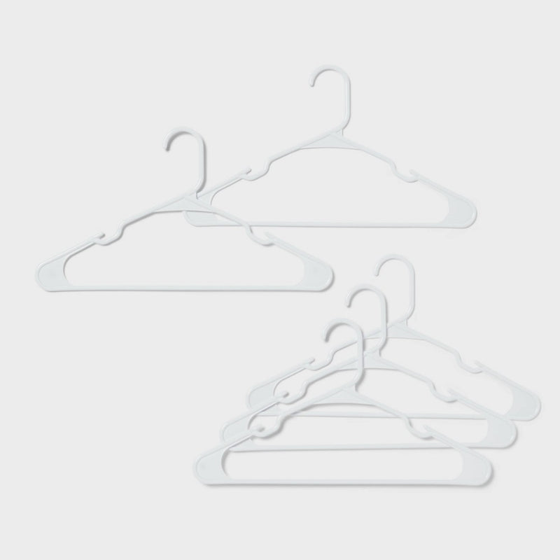 50pk Plastic Hangers White - Room Essentials