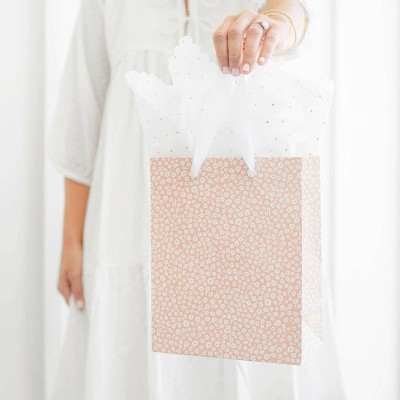 Small Rose Gift Bag Floral White/Rose - Sugar Paper + Target