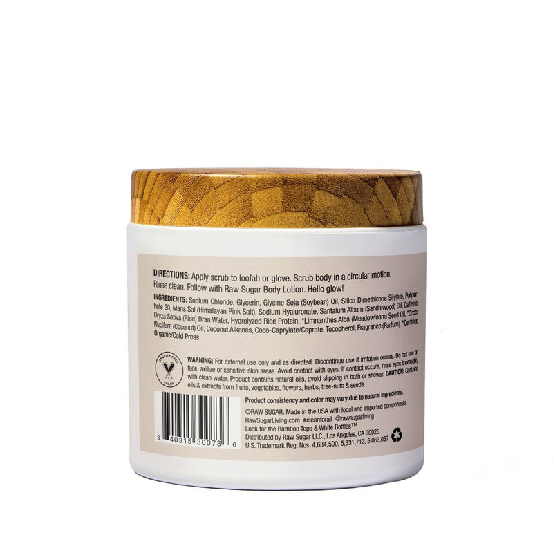 Raw Sugar Daily Micro Salt Scrub Polish Santal + Caffeine - 15oz