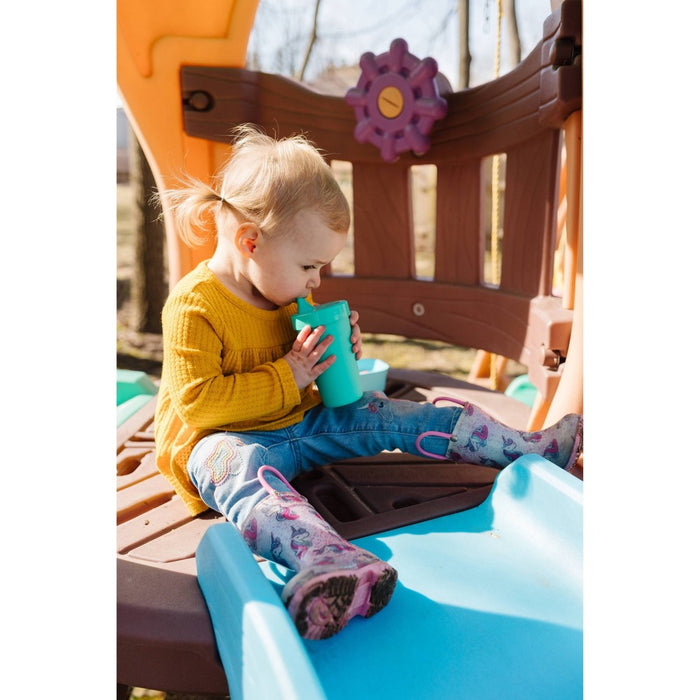 Re-Play 10 fl oz Spill Proof Portable Cup - Pool Blue