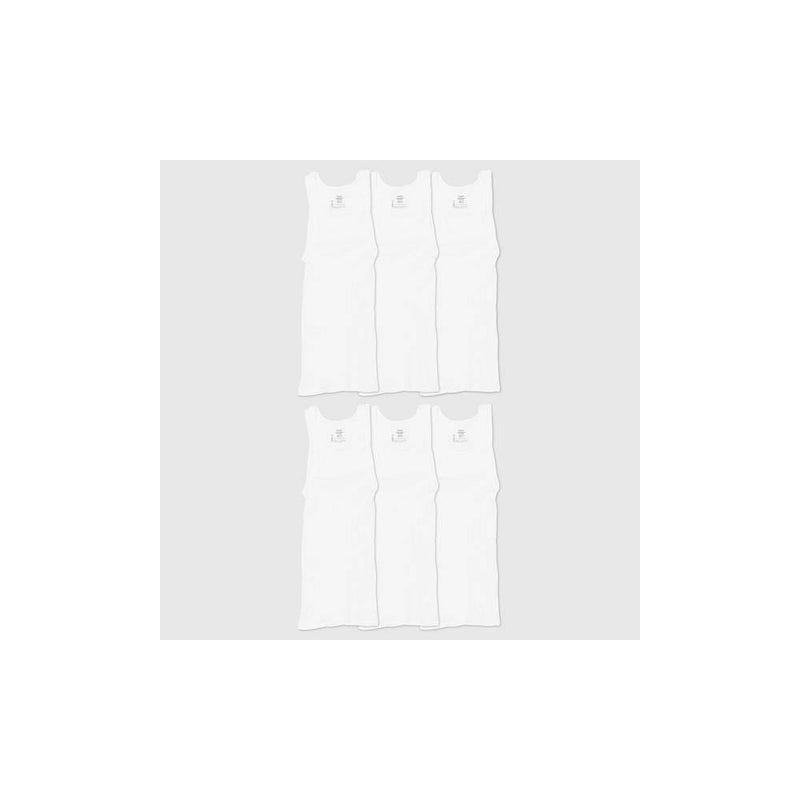 Hanes Men's 6pk Tanks - White S