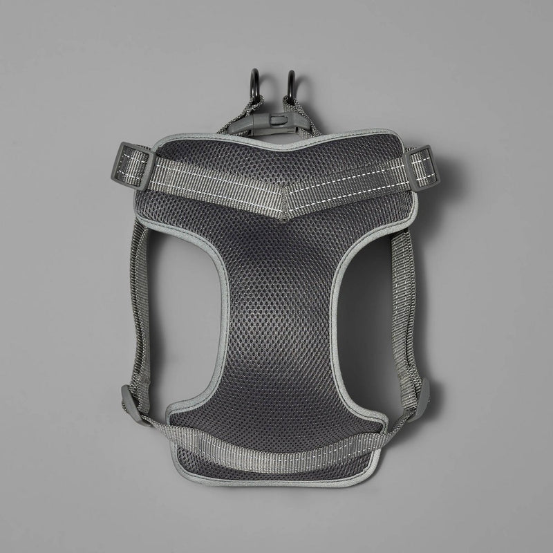 Reflective Basic Mesh Dog Harness - L - Gray - Boots & Barkley