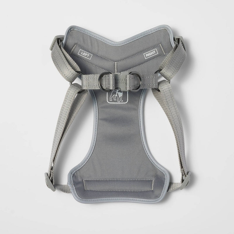 Reflective Basic Mesh Dog Harness - L - Gray - Boots & Barkley