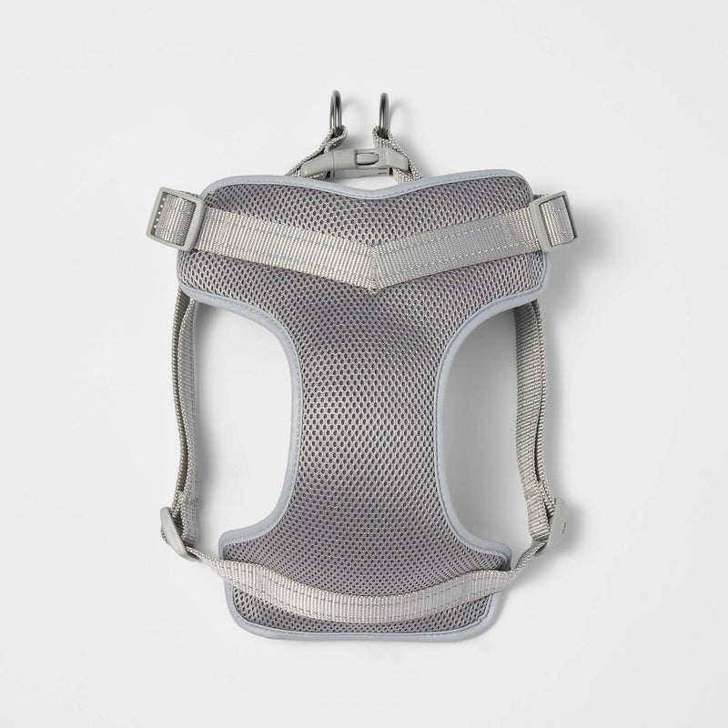 Reflective Basic Mesh Dog Harness - L - Gray - Boots & Barkley