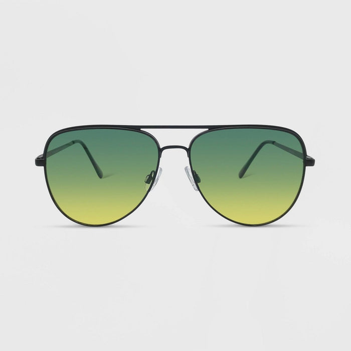 Women's Metal Aviator Sunglasses - Wild Fable Black