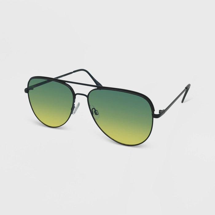Women's Metal Aviator Sunglasses - Wild Fable Black