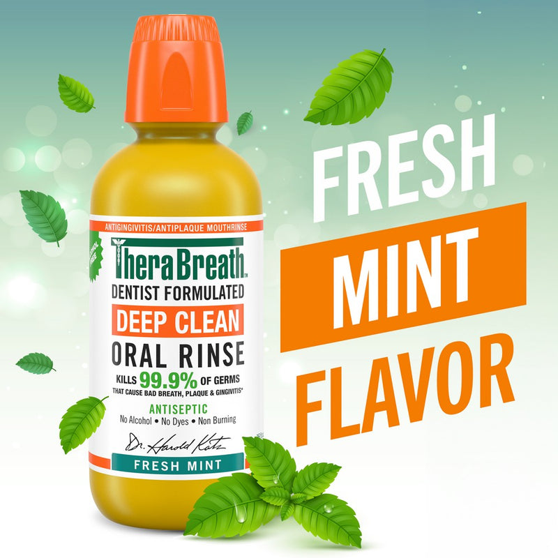 TheraBreath Deep Clean Antiseptic Oral Rinse - 16 fl oz