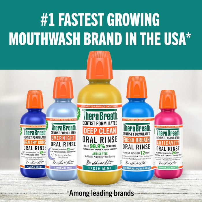 TheraBreath Deep Clean Antiseptic Oral Rinse - 16 fl oz