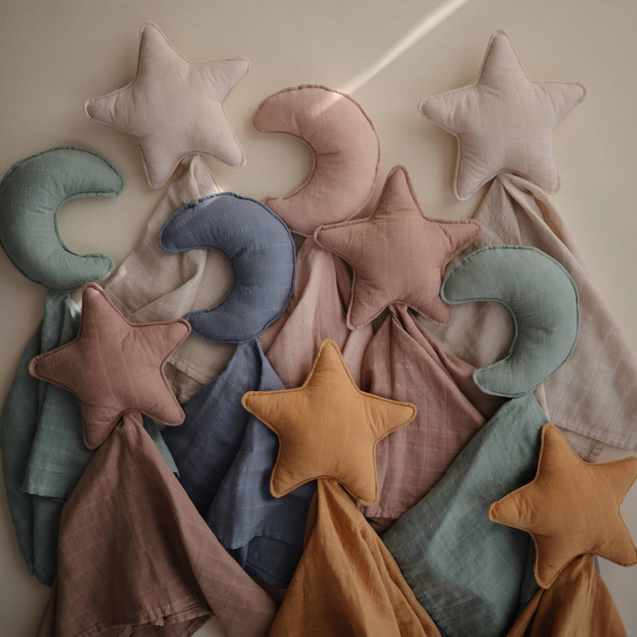 Mushie Moon Lovey Crib Toy - Blush