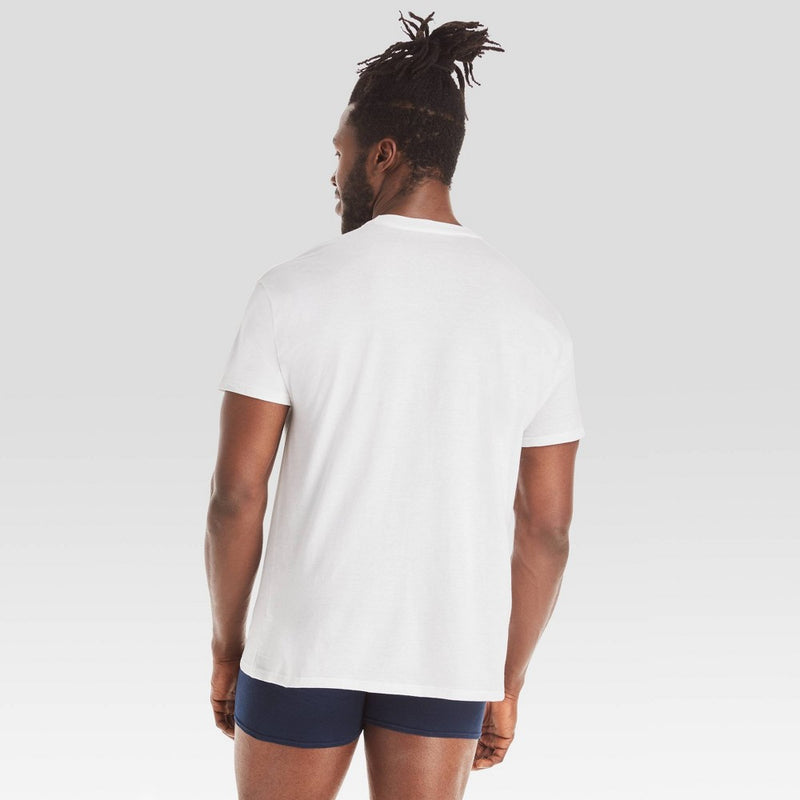 Hanes Premium Men's Short Sleeve V-Neck T-Shirt 5pk - White L