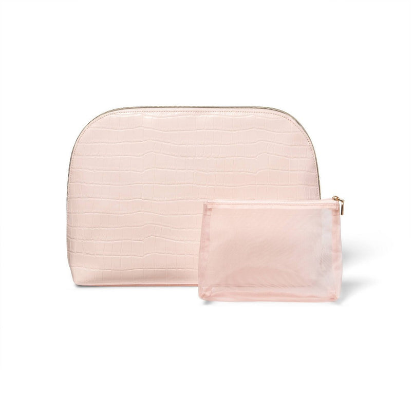 Sonia Kashuk Large Travel Makeup and Toiletry Bag - Blush Faux Croc