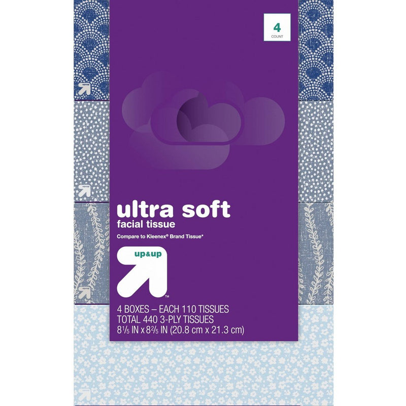 Ultra Soft Facial Tissue - 4pk/110ct - up & up