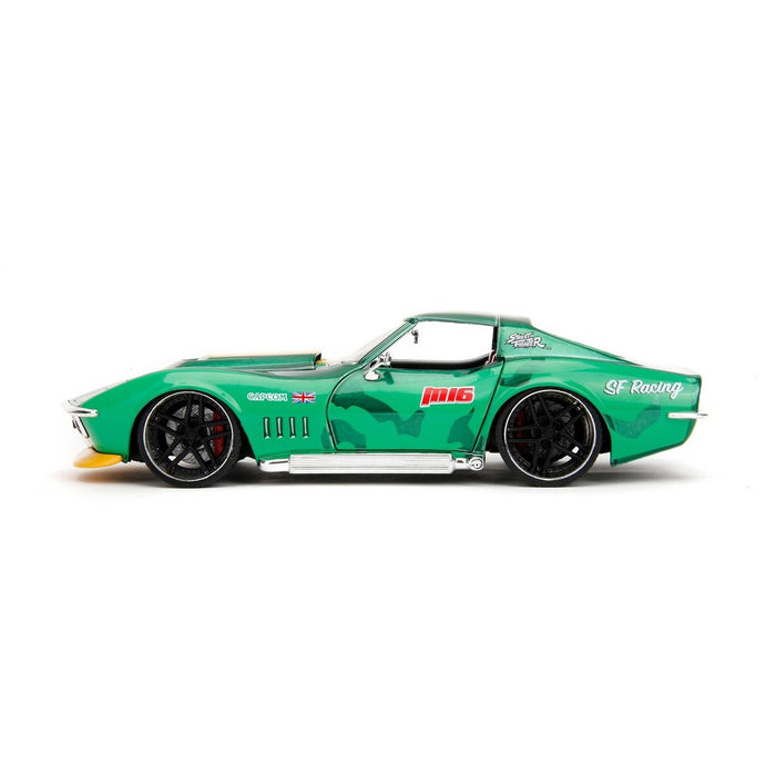 Jada Toys Street Fighter 1969 Chevrolet Corvette Stingray ZL1 with Cammy Figure