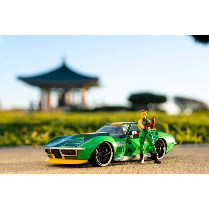 Jada Toys Street Fighter 1969 Chevrolet Corvette Stingray ZL1 with Cammy Figure