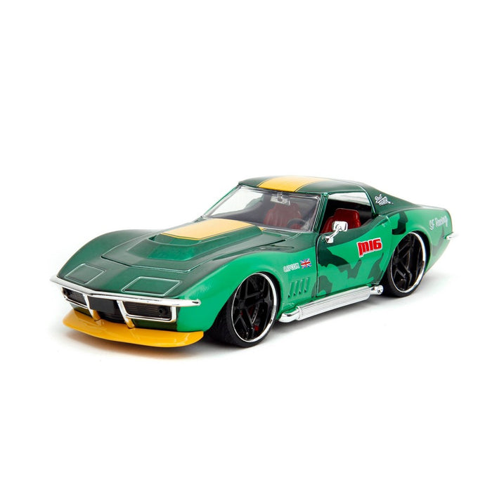Jada Toys Street Fighter 1969 Chevrolet Corvette Stingray ZL1 with Cammy Figure
