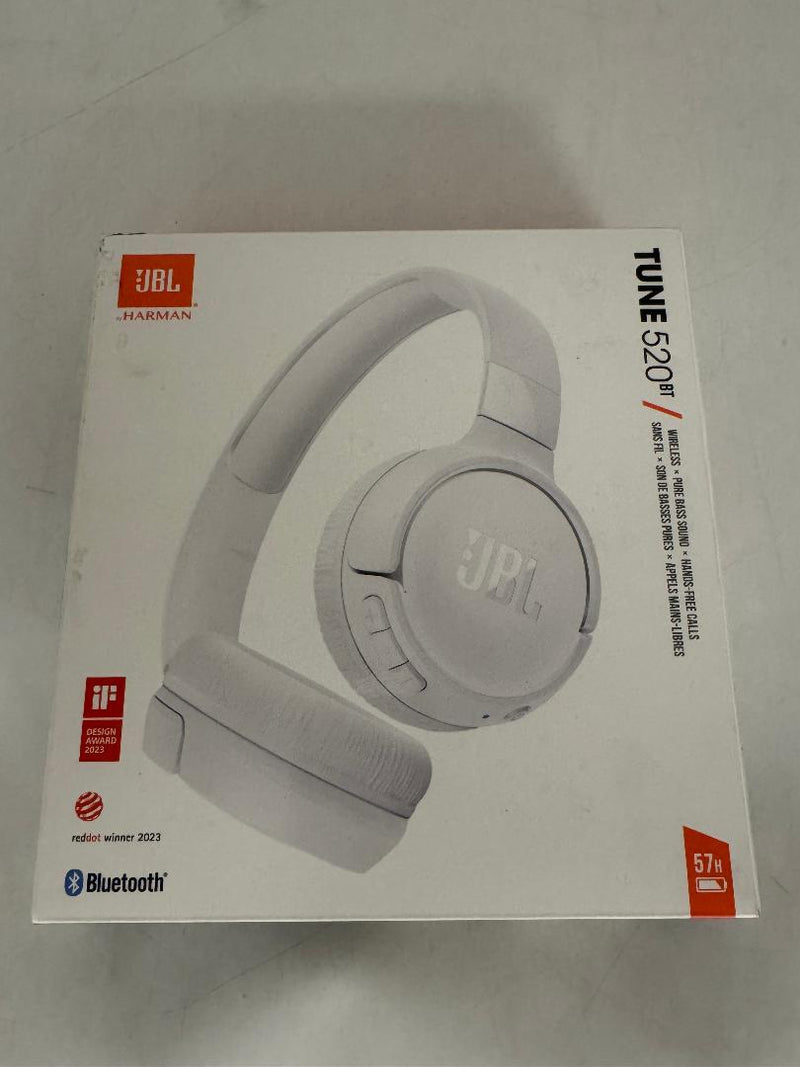 JBL Tune 520BT Bluetooth Wireless On-Ear Headphones - White