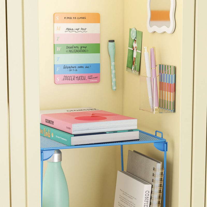 U Brands 5ct Locker Kit w Shelf Hyper Prep Blue