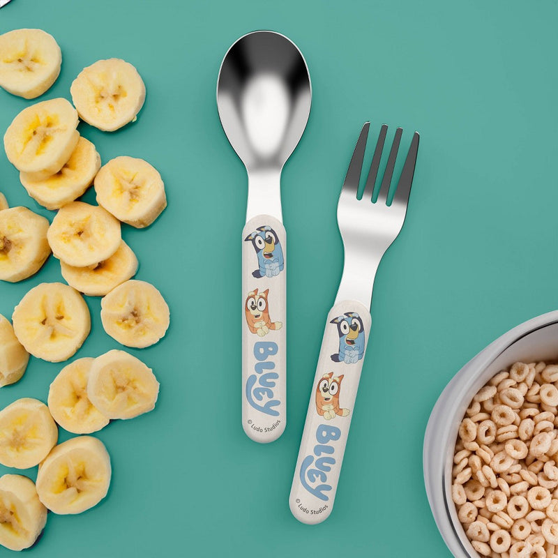 Zak Designs 2pc Bluey Wheat Straw Flatware Set