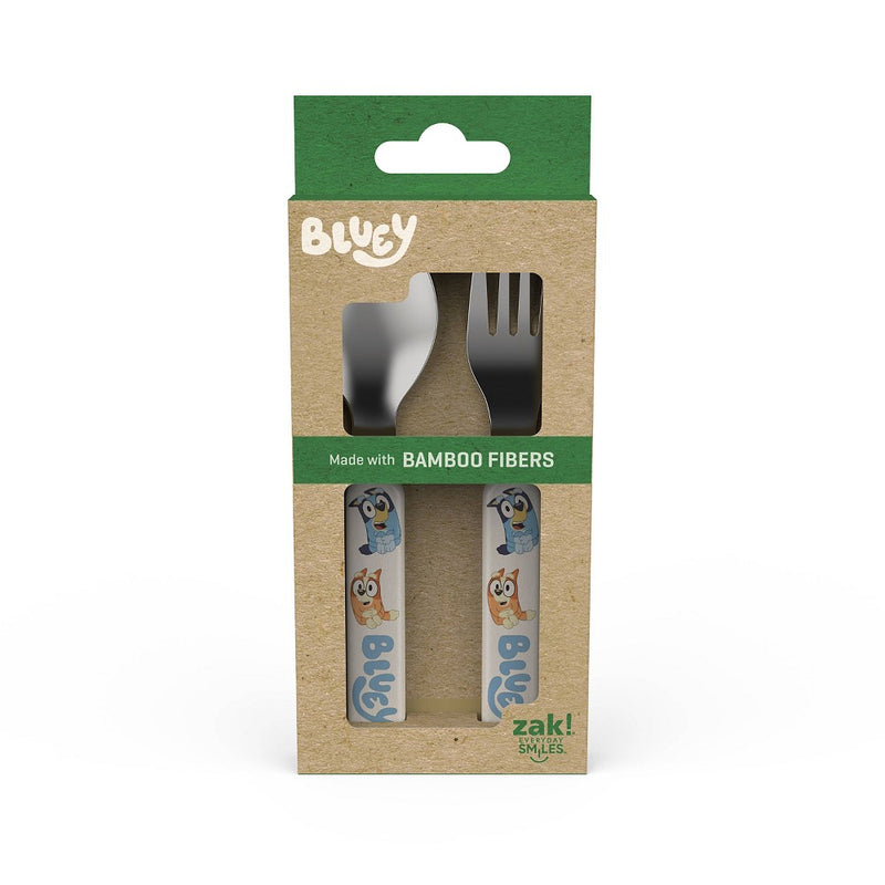 Zak Designs 2pc Bluey Wheat Straw Flatware Set